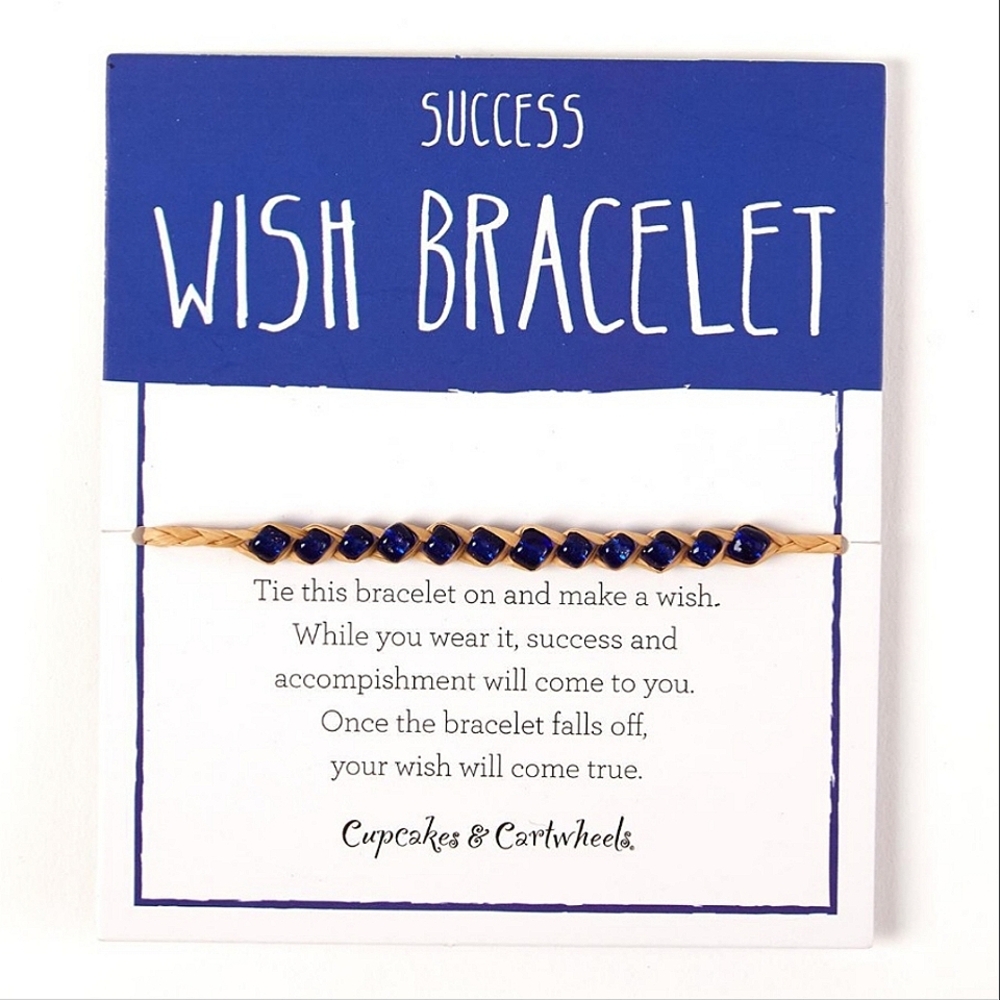 NWT Cupcakes & Cartwheels Success Wish Bracelet Blue